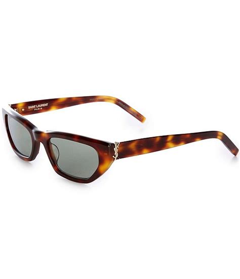 ysl slm 126|Saint Laurent Unisex SLM126 54mm Havana Rectangle .